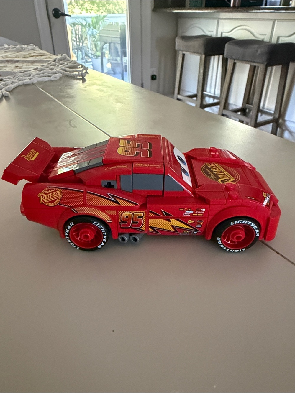 Disney Lightning McQueen Red Race Car Toy with Yellow Lightning Decals